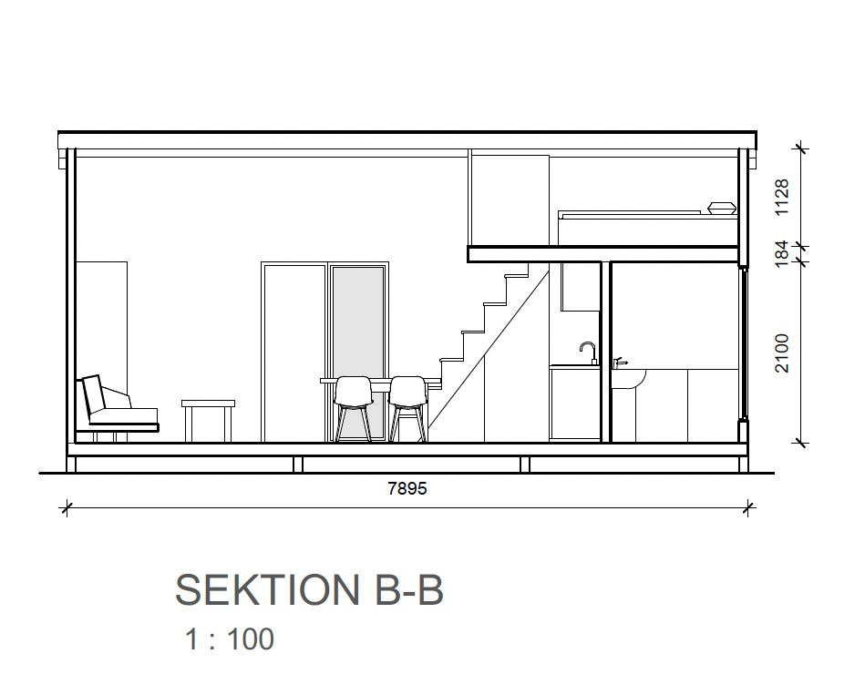 Attefallshus Katrina 30m2 med loft - färdigmonterat, isolerat skalhus