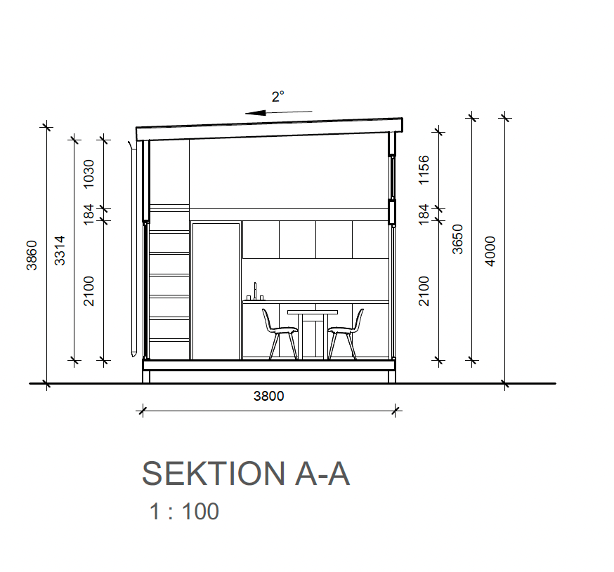 Attefallshus Katrina 30m2 med loft - färdigmonterat, isolerat skalhus