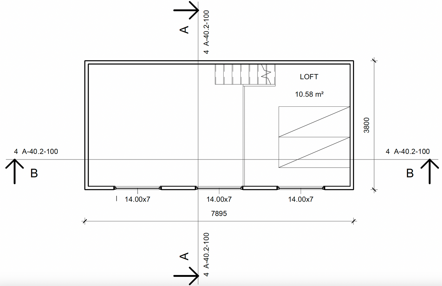 Attefallshus Katrina 30m2 med loft - färdigmonterat, isolerat skalhus