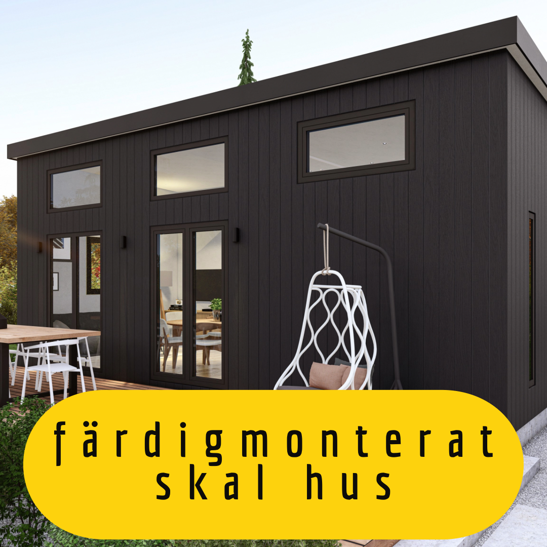 Attefallshus Katrina 30m2 med loft - färdigmonterat, isolerat skalhus